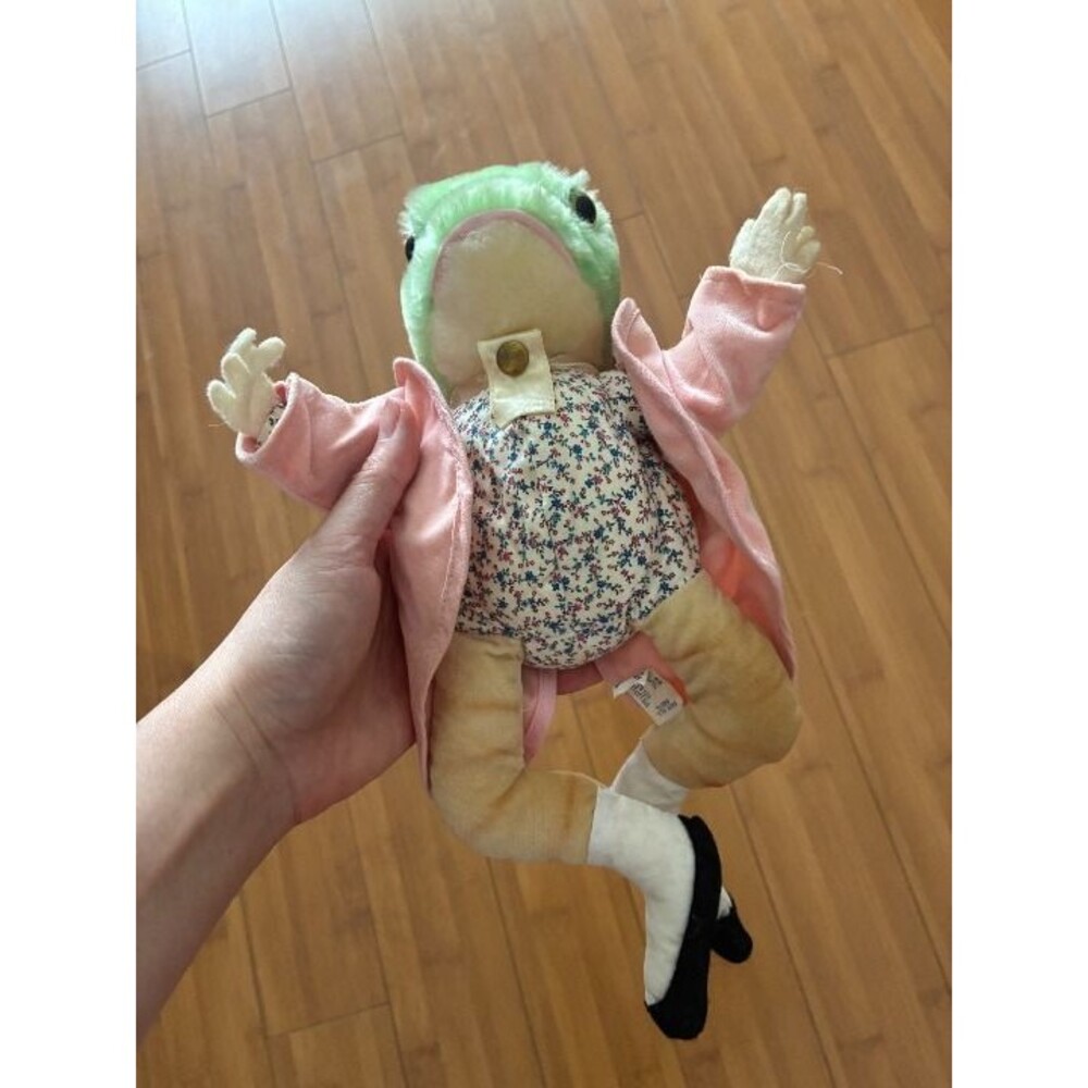 Vintage Eden Toys Beatrix Potter Eden Mr. Jeremy Fisher Sitting Frog Plush